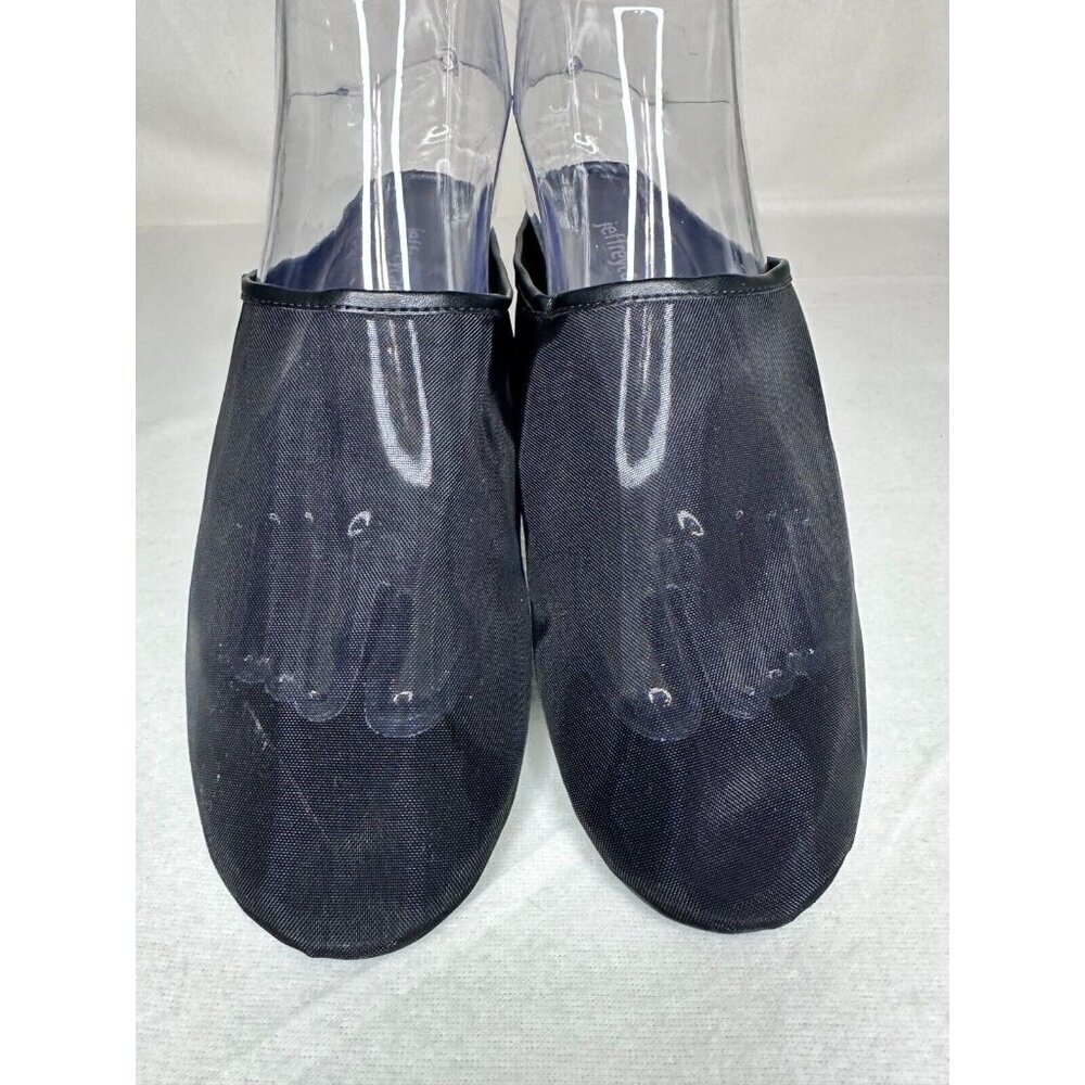 Jeffrey Campbell Nutcracker Black Flats Women's Size 7 Mesh Mules Ballet NWOT